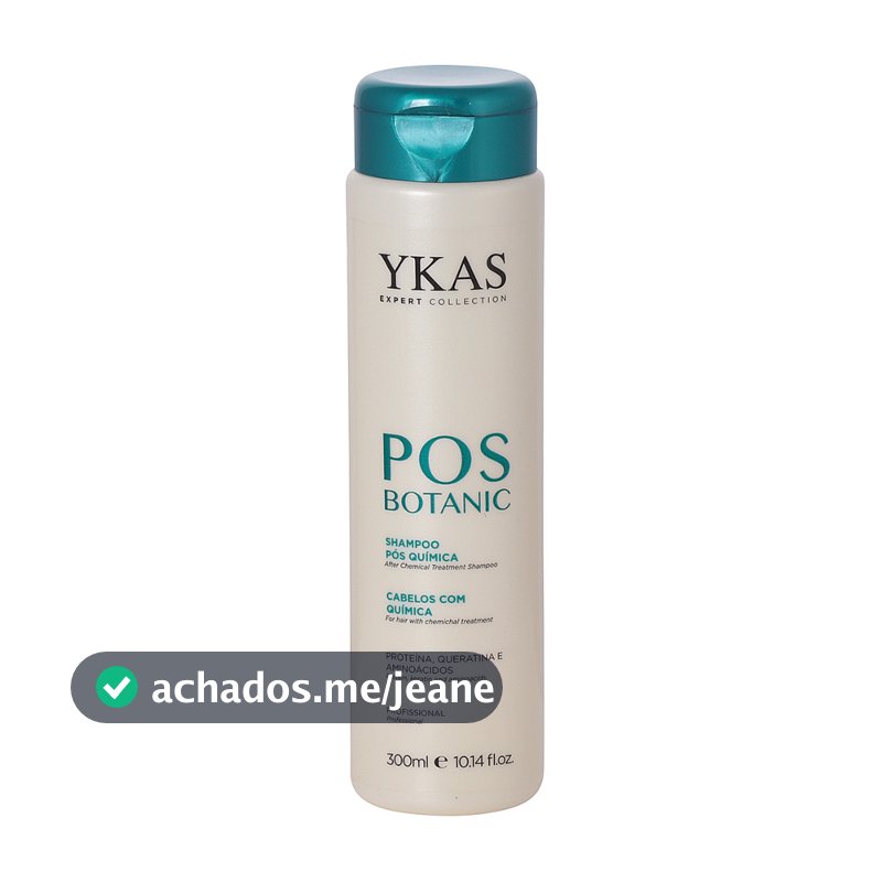 Shampoo de Tratamento Ykas Botanic 300ml - Shampoo Pós Química de Recuperação Capilar