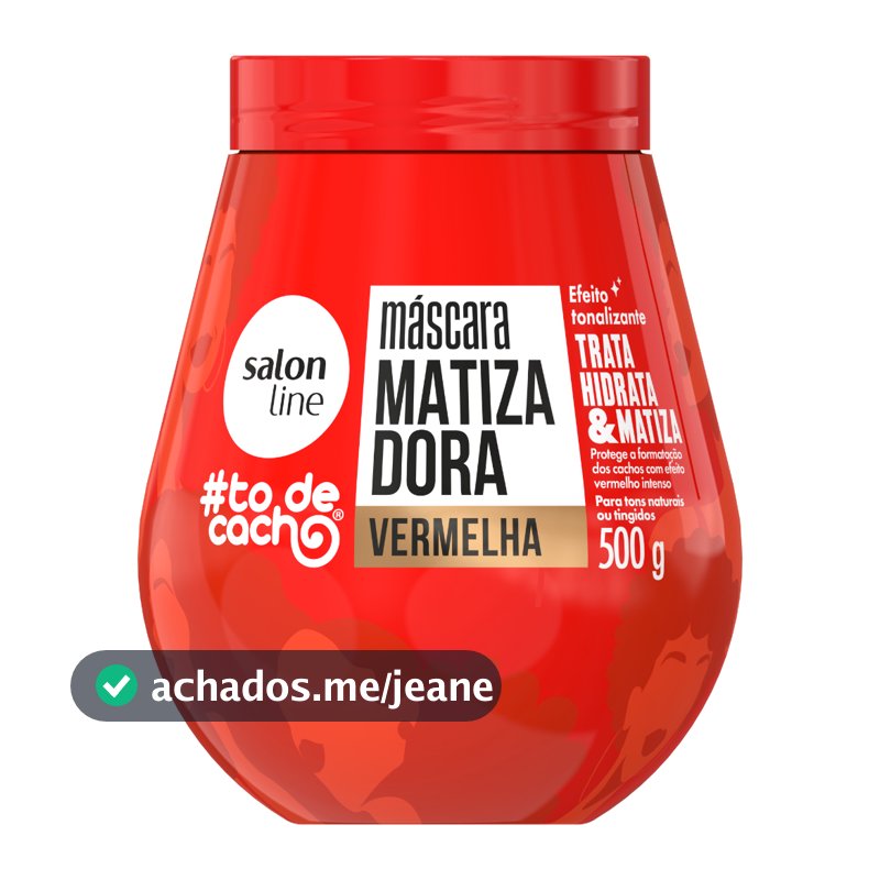 Máscara de Hidratação Matizadora Vermelha #todecacho Salon Line 500g