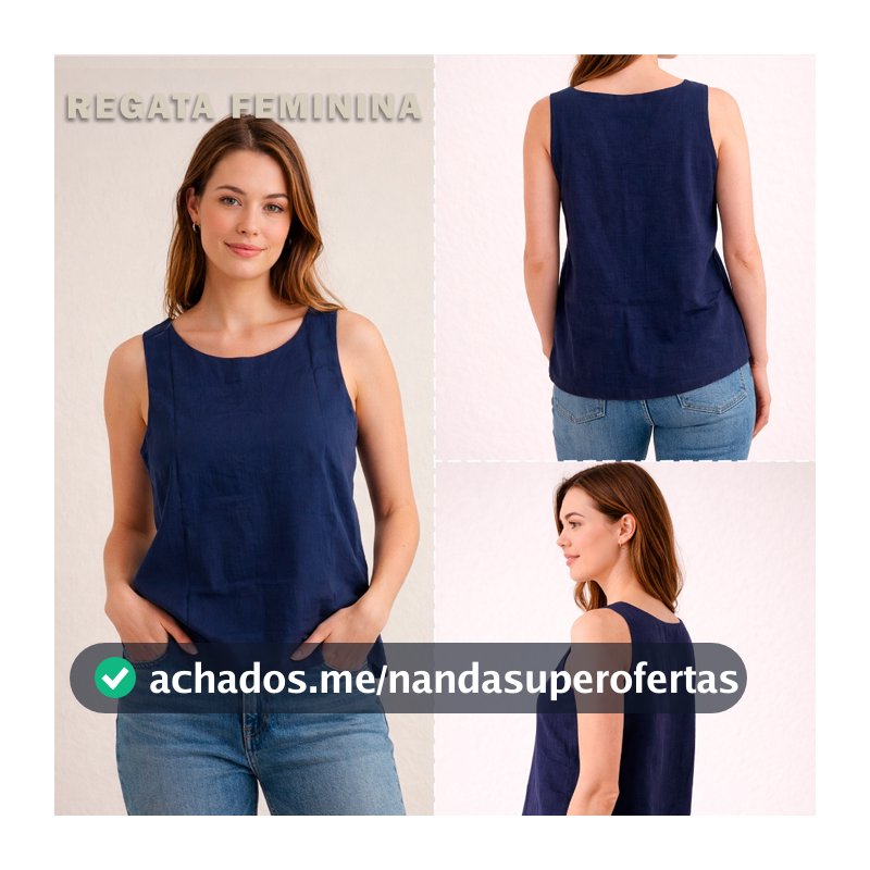 Blusa Regata Feminina Alça Larga Viscolinho com elastano Regata Lisa Básica Elegante