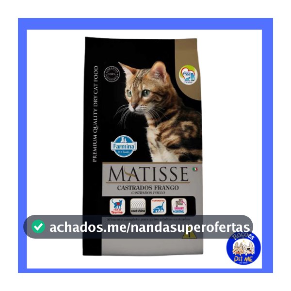 Ração Farmina Matisse Frango para Gatos Castrados 7,5kg