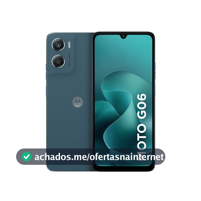 Smartphone Motorola Moto G06 128GB, 4G LTE, 12GB RAM Boost, Câmera 50MP, Tela 6.9" - Azul Marinho