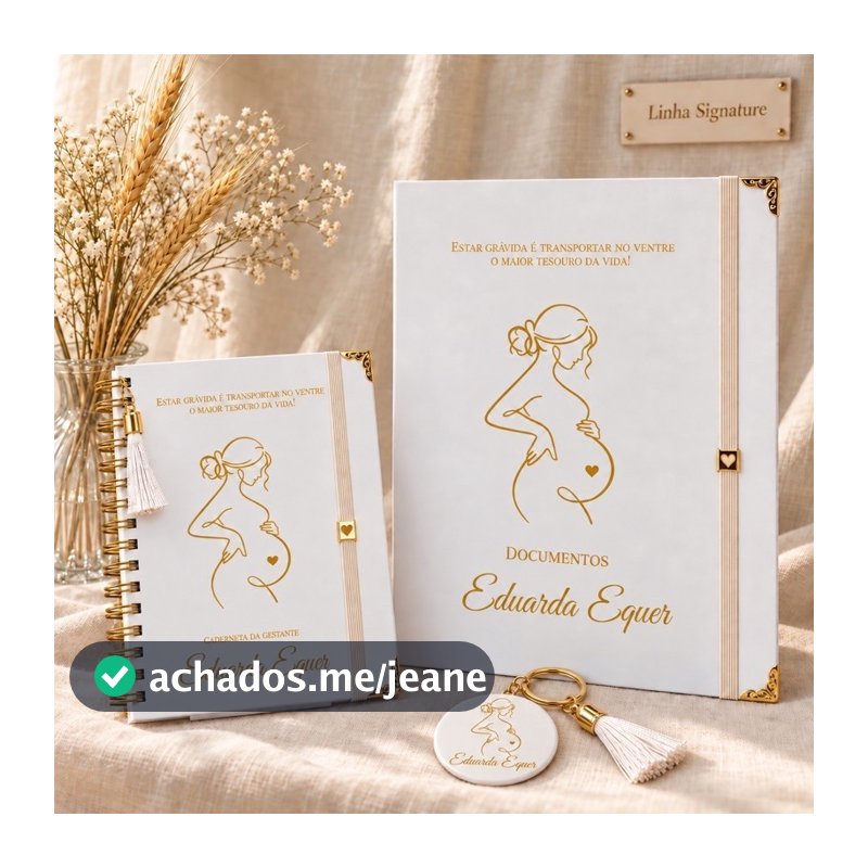 Pasta Catálogo Gestante Pré Natal Caderneta personalizada