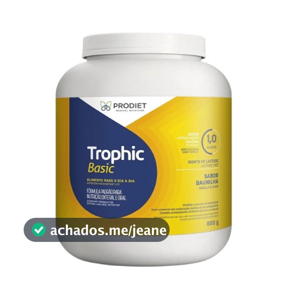 Suplemento Trophic Basic Prodiet 800g Nutrição Enteral Dieta Baunilha