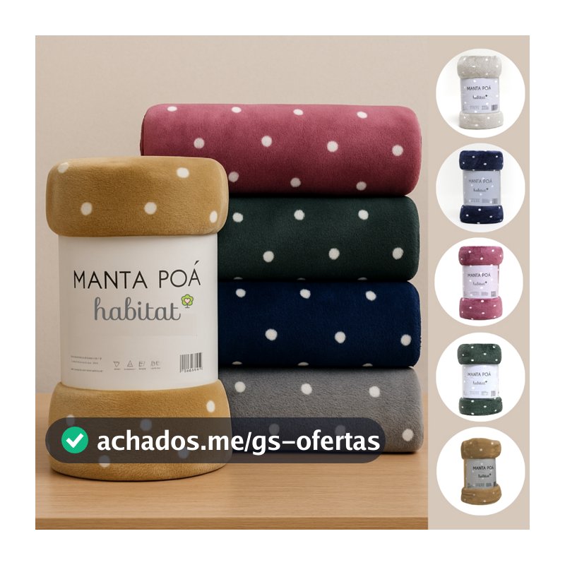 Manta de Microfibra Cobertor King Antialérgico Estampado Poá Quentinho