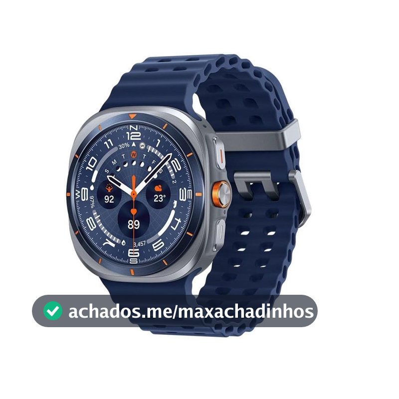 Samsung Galaxy Watch Ultra Smartwatch 47mm LTE 64GB 2GB RAM Galaxy AI Titânio Aeroespacial - Titânio Azul