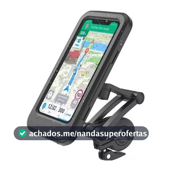 Suporte Porta Celular Moto Bike Á Prova Dágua 360° Articulado 6.5 POLEGADAS