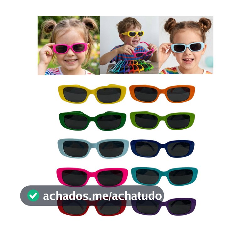 Kit 30 Óculos Retro Infantil Festa Aniversário Criança Uv400 Colorido