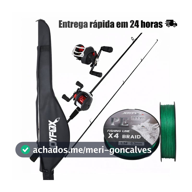 Kit Pesca Carretilha Vara + Molinete Baitcasting + Linha + Bolsa