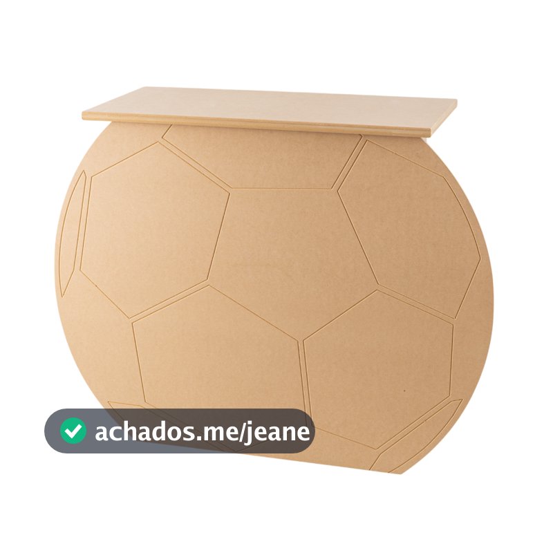 Mesa Decoração Bola de Futebol Menino Mdf Cru Enfeite Festa