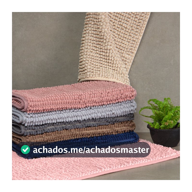 Tapete de Banheiro Antiderrapante Bolinha Macarrão Várias Cores