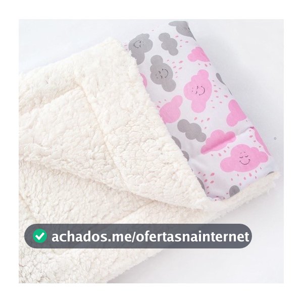 Manta de Bebe com Sherpa 100% Algodão (antialergica)