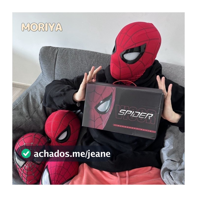 Máscara do Homem-Aranha com olhos móveis, operados eletricamente, - uma máscara extraordinária.