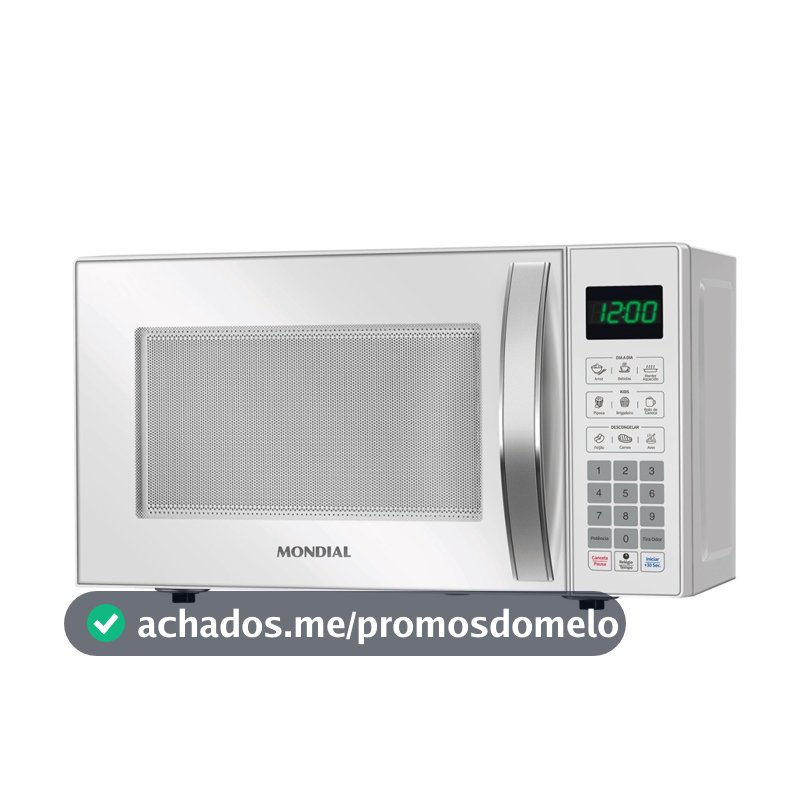 Micro-ondas 21 litros 1200W 10 níveis de potência - MO-01-21-W - Mondial