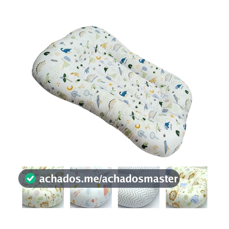 Ninho Redutor Casulinho de Berço Menino e Menina Estampado 100% Algodão - Dupla Face- Várias Cores