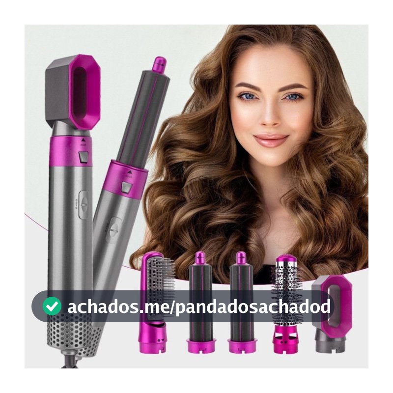 Escova profissional para secador de cabelo com ar quente 5 em 1  110V