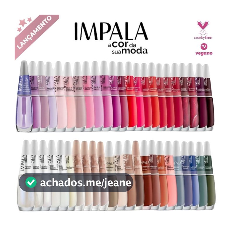 Kit Esmalte Impala Cores Sortidas Sem Repetição Atacado Manicure Pedicure