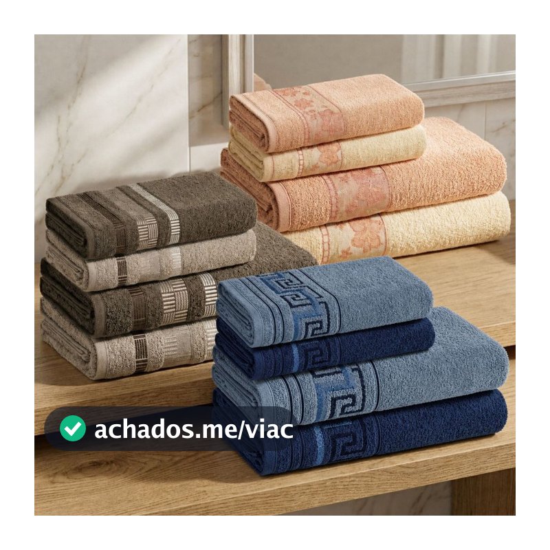 Jogo de Toalhas Karsten 100% Algodão 4 Pçs Macia Felpuda Soft Max Alta Absorção Moreto Vivaz