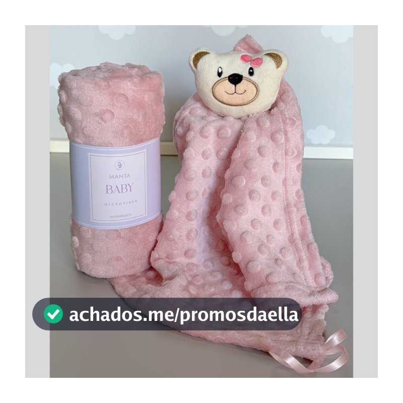 Kit Manta + Naninha Bebê Fleece Pipoquinha | Super Macio e Quentinho