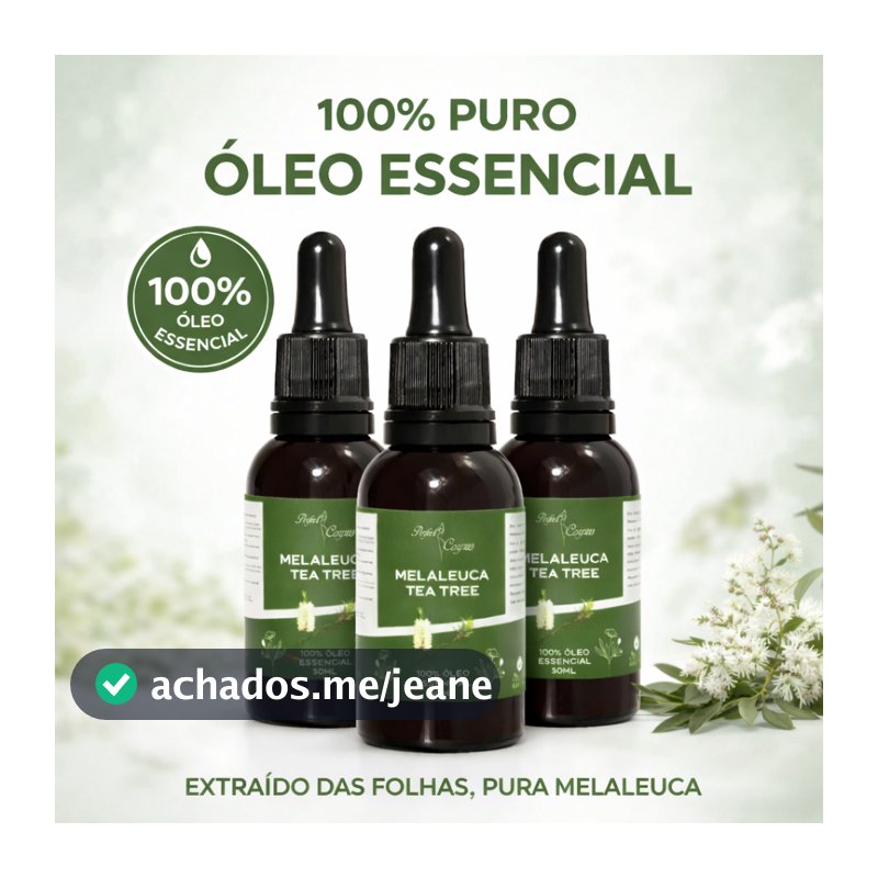 Óleo Essencial De Melaleuca 100% Puro 30ml Contra Micose Acne