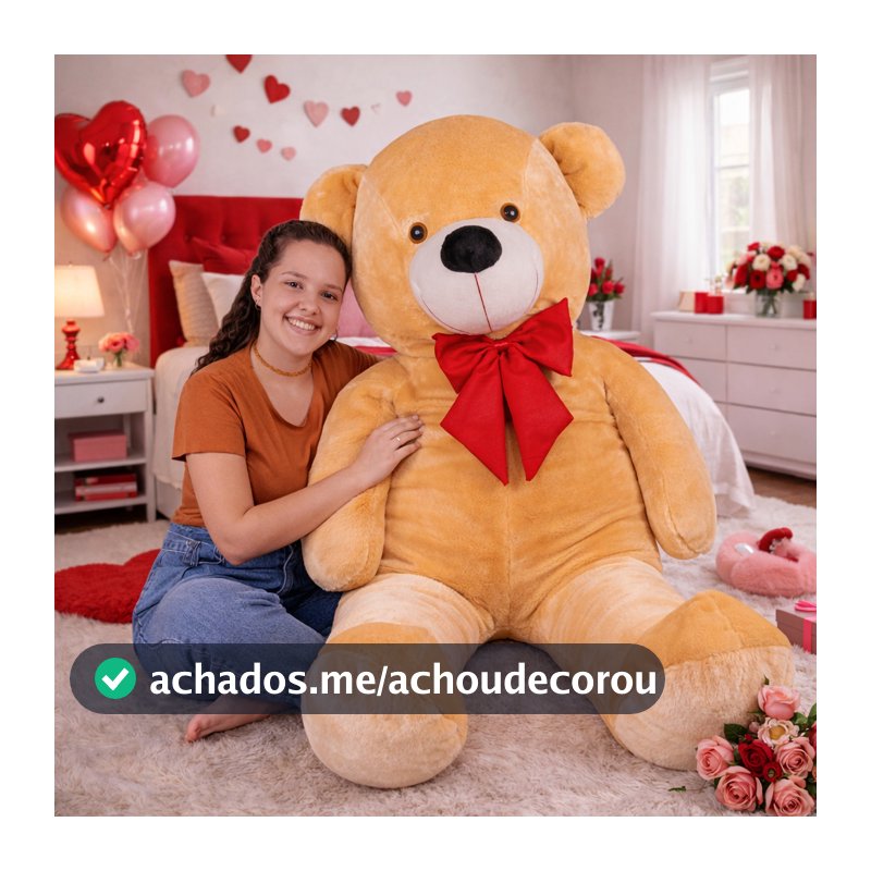 Urso Gigante Pelúcia Grande Teddy  50cm, 90cm e 1,10m Macio Presente Especial Data Comemorativa