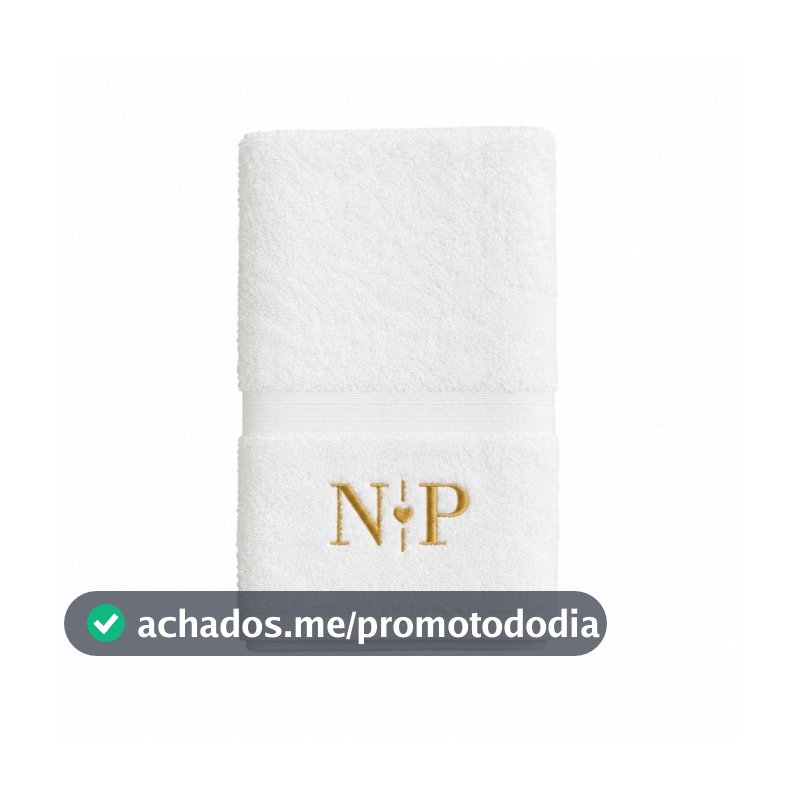 Toalha de Lavabo (mão) em Algodão Egípcio Bordado Personalizado Iniciais Casal Presente