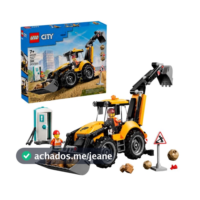 Lego City Retroescavadeira Amarela De Construção Infantil 301 Peças - Lego