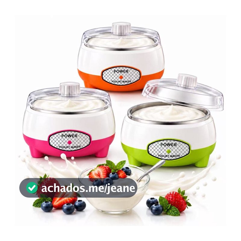 Iogurteira Elétrica Automática 1L, Máquina para Fazer Iogurte Grego Caseiro com Cuba de Aço Inox, Fácil e Prática para U