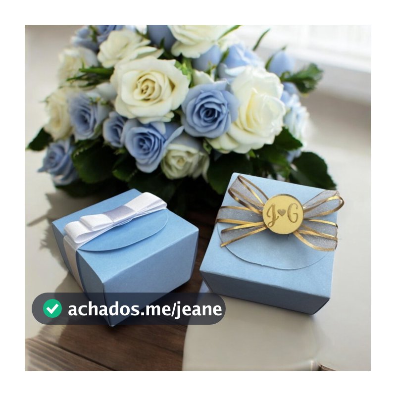100 Caixinha P/ Bem Casado Lembrancinha Branco/ Kraft ou verde 6cm