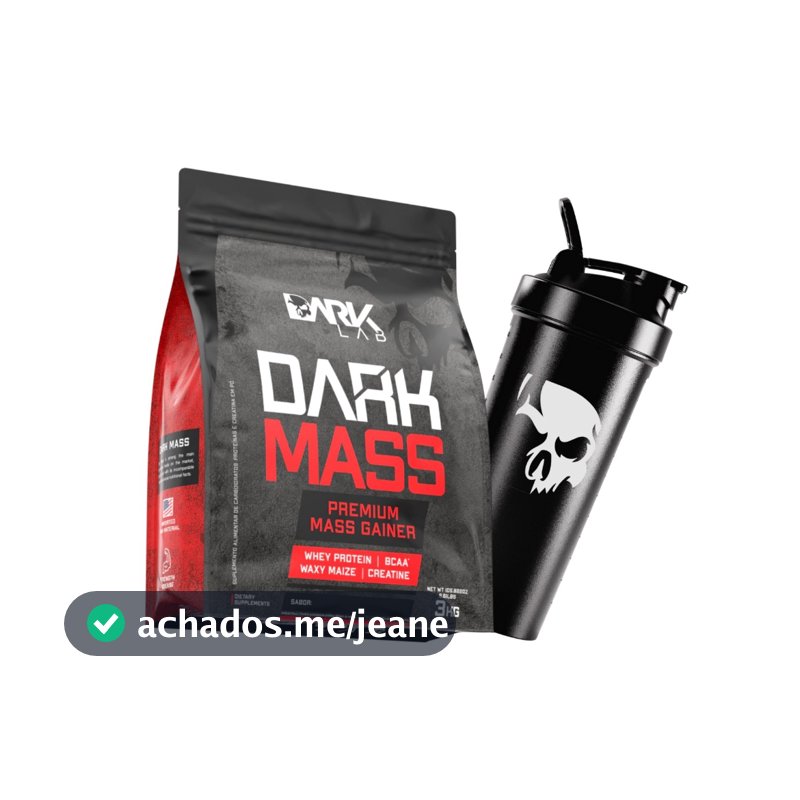 Kit Hipercalórico Dark Mass 3kg + Coqueteleira Fuse 700 ML - Dark Lab