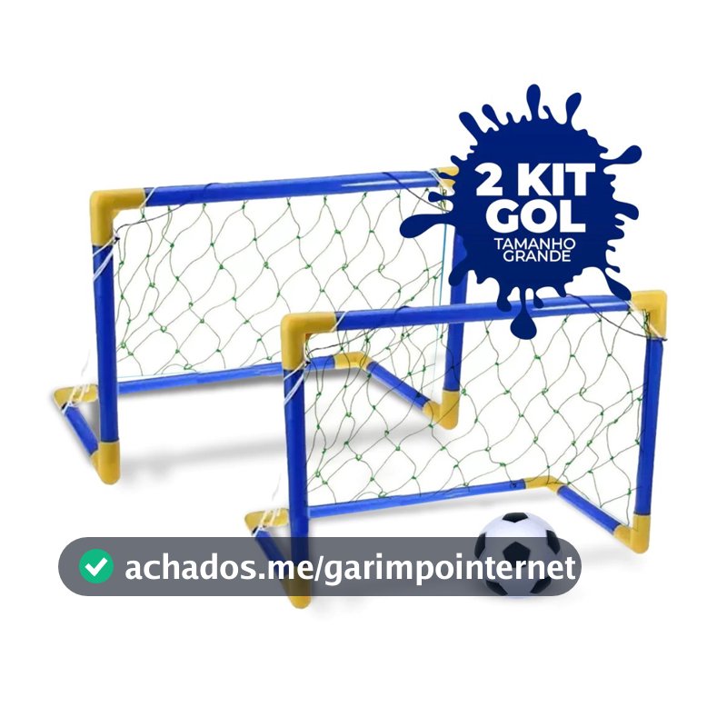 Kit Mini Golzinho de futebol trave rede bola e bomba de encher Brinquedo infantil menino