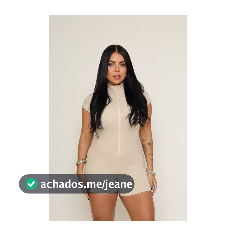 Macaquinho Virginia Feminino Moda Gringa Curto Com Zíper Tecido Anaruga