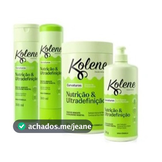 Kit Kolene Curvatura Sh+cond+creme Tratamento+gel creme P/pentear