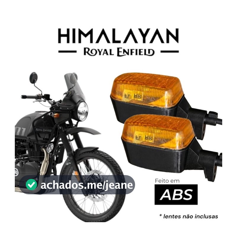 Carcaça Pisca Seta Royal Enfield Himalayan 411 Suporte Seta Moto Peça Reposição Impressão 3D em ABS - Sem lente