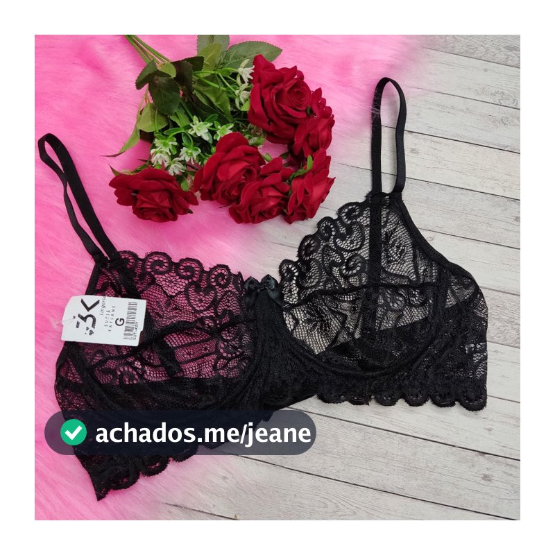 Sutiã Sem Bojo de Renda Plus Size  Regular Com Aro Metal  Sem Sorro Meia Taça #SutiãSemBojo