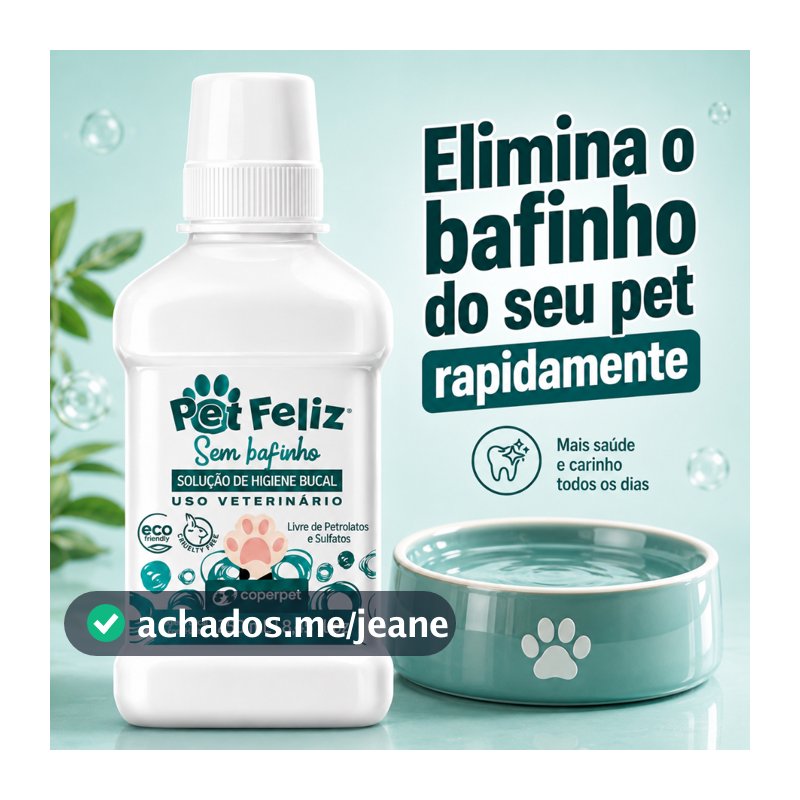 Acabe Com o Mau Hálito Do Seu Pet | Tratamento rápido e efetivo | Solução Bucal  Sem Bafinho Pet Feliz |