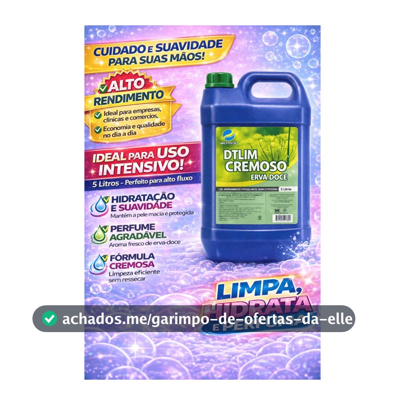 Sabonete Grande Líquido ERVA DOCE  5 Litros Cremoso