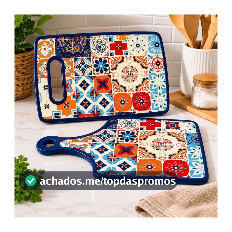 Kit 2 Tábuas de Corte Azulejo Português 26439 - Vencedor