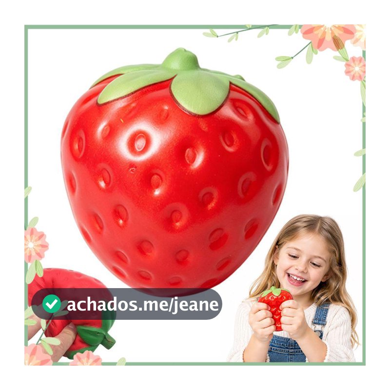 THUY Morango Squeeze Ball , Engraçado Grande Aperto Anti-Stress , Brinquedo Macio Para Alívio Do Estresse Em Forma De Fr
