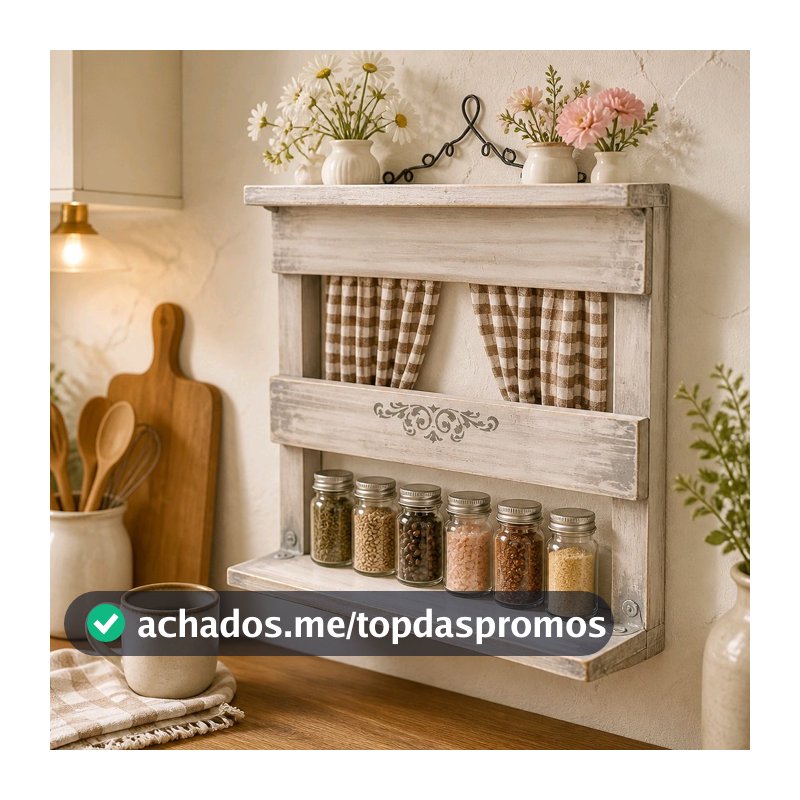 Prateleira Rustica Decorativa Multiuso Parede Ou Chao Loja Farmhouse
