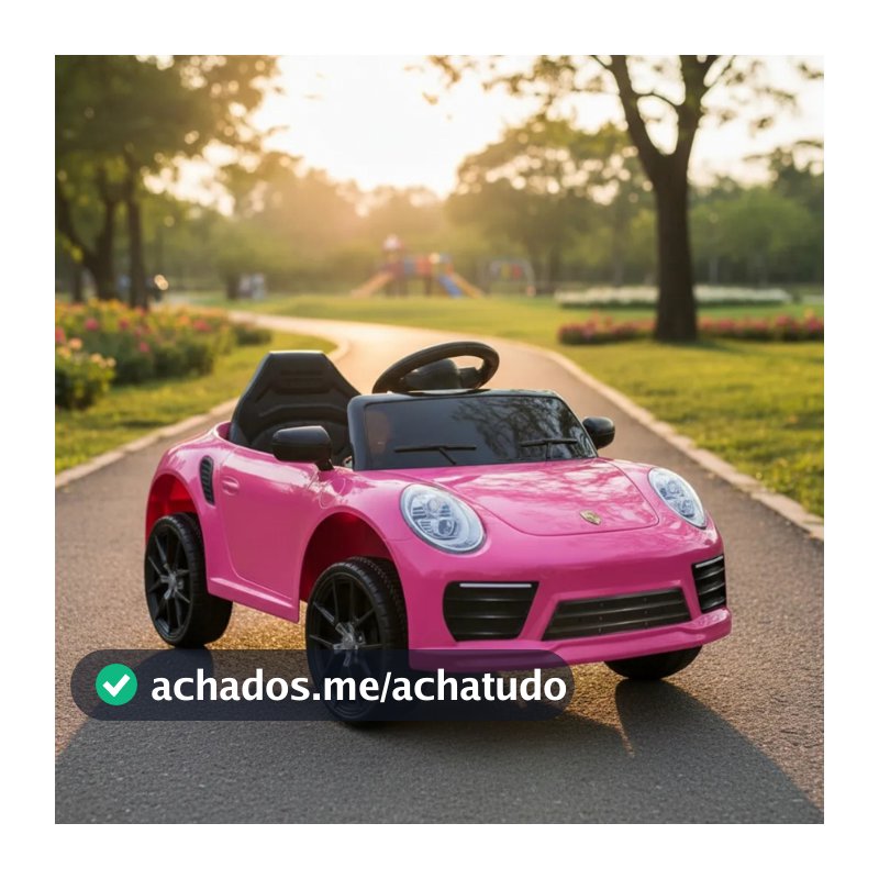 Carro Carrinho Elétrico Infantil com Controle Remoto Luz Som Buzina Até 30kg