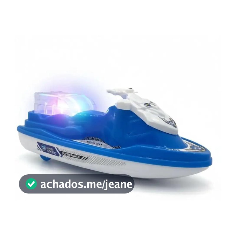 Brinquedo Jet Ski Azul Brinquedo A corda Com luz Dute Toys Ref:DTY1384