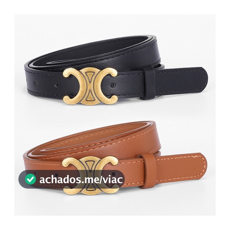 Cinto De Couro PU Simples E Elegante – Alça De Cintura Decorativa Feminina Com Fivela De Liga