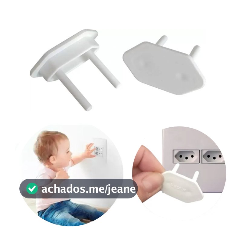 Kit 24 Protetor de Tomada Bebê Segurança Contra Choque Elétrico