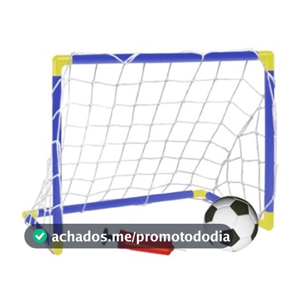 Kit Golzinho Mini Trave Futebol Infantil Gol Brinquedo para Criança Bola e Bomba de Ar
