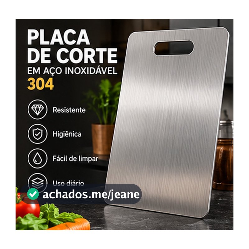 Tábua De Corte Dupla Face , Aço 304 Inoxidável, Antibacteriana para Uso Diário