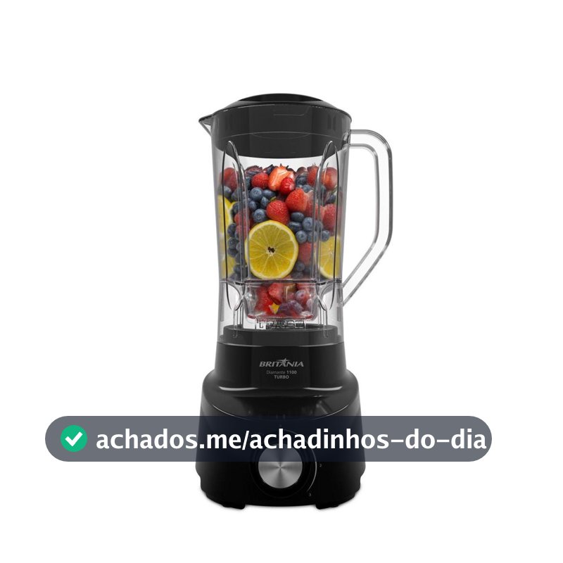 Liquidificador Britânia 2,6L 4 Velocidades Diamante 1100