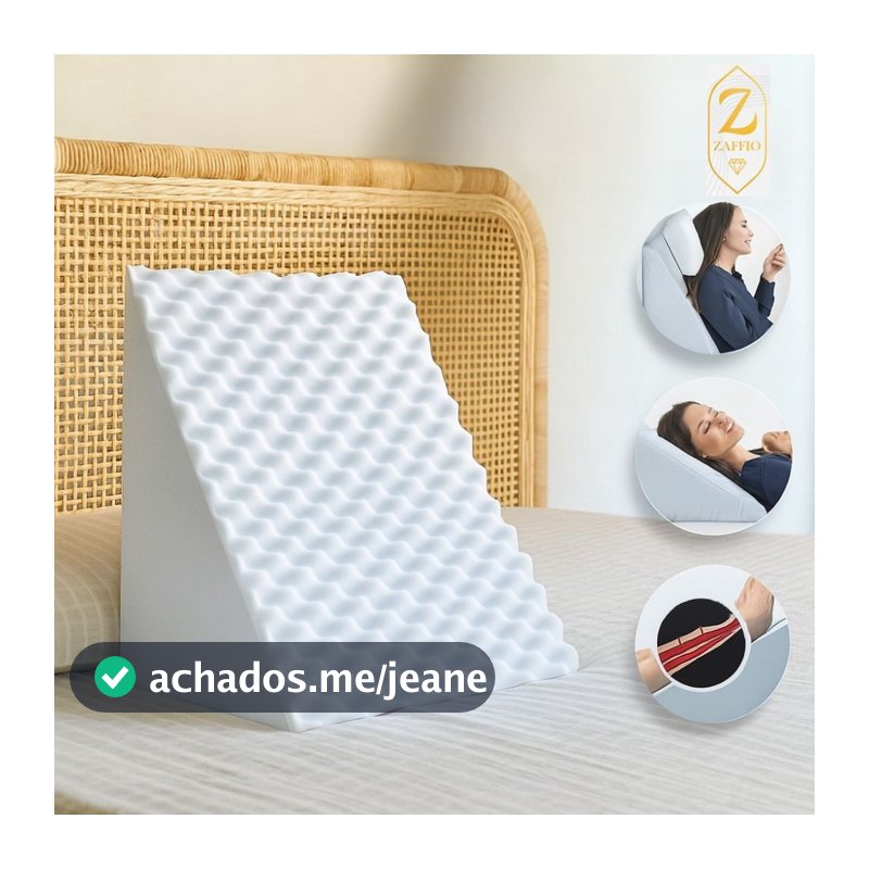 Travesseiro Encosto Triangular Repouso Leitura Encosto Anatômico Pós Cirúrgico