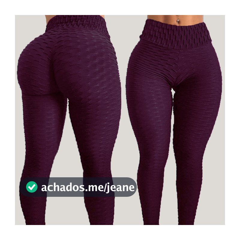 Calça Legging Bolha Suplex Compressão Cós Alto Empina Bumbum Fitness Suplex 3D Texturada Academia
