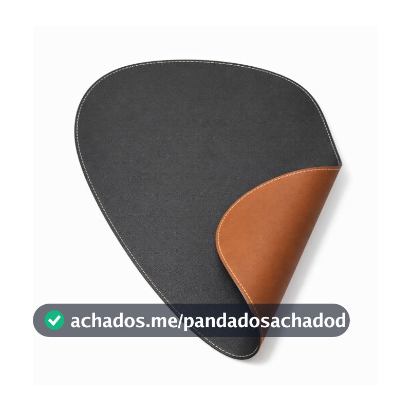 Kit 6 Jogo Americano Sousplat Couro Costurado Dupla Face Decoração Mesa Posta + Porta Copos