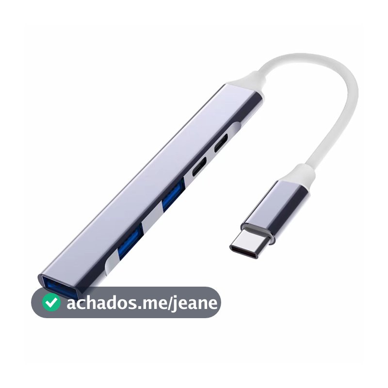 PD Charge USB C HUB Tipo C 3.0 Alumínio 5 em 1 Extensão Rápida Transferência de Dados Dispositivos Tablet Computador PC